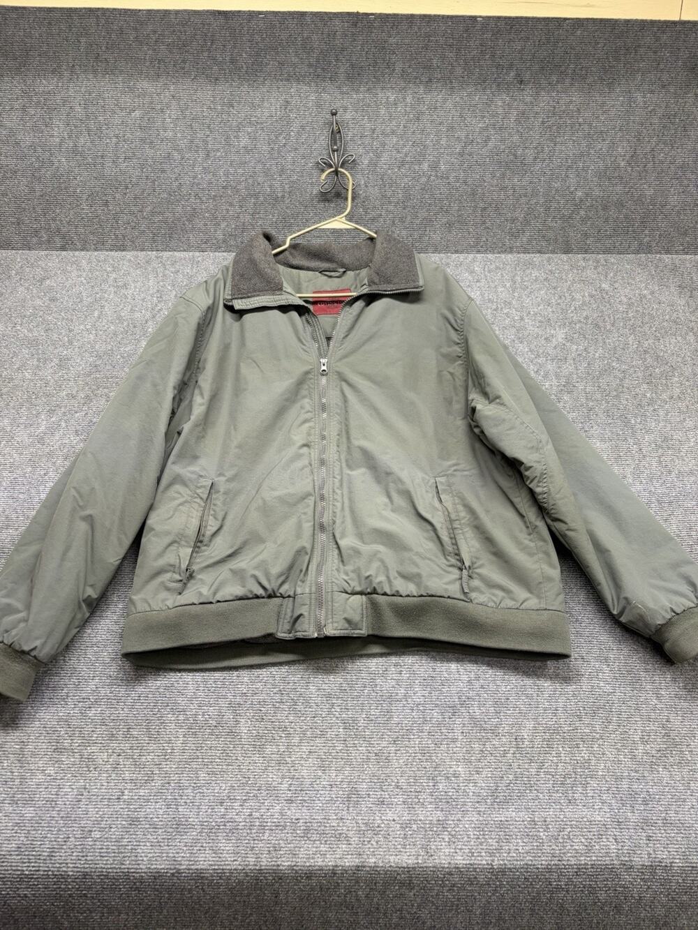 Covington Fleece Lined Bomber Jacket Men’s S XL Green Full Zip *READ*